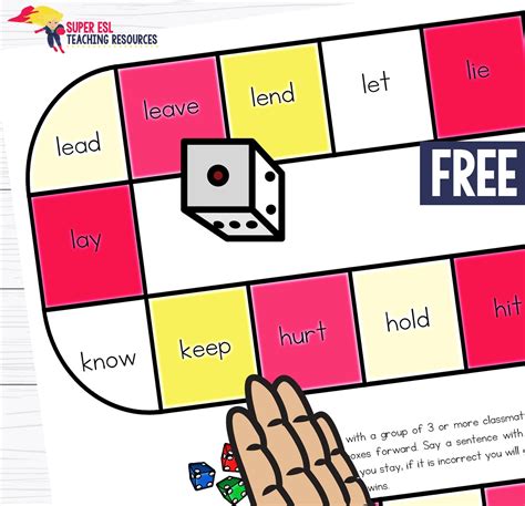 Super Easy No Prep Irregular Verbs Board Game for ESL Students | Super ESL Teaching Resources