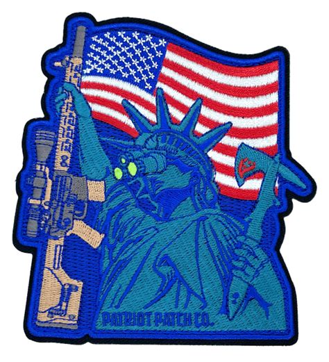 Lady Liberty 10 Embroidered Patch Patriot Patch Company Llc