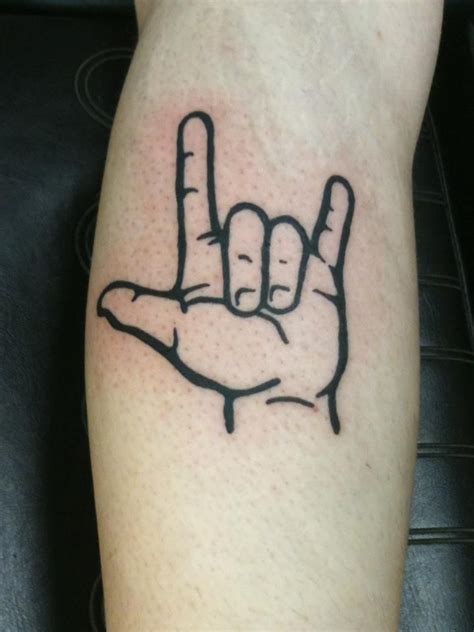 Find and save the latest tattoo trends, from hand poked best friend tattoos, black and white pieces to colorful flower motifs. FYeahTattoos.com | Sign language tattoo, Love yourself ...