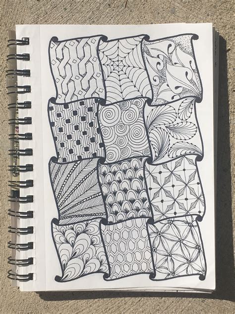 Zentangles Patterns Free Web Page 1 Of 200 Printable Templates Free