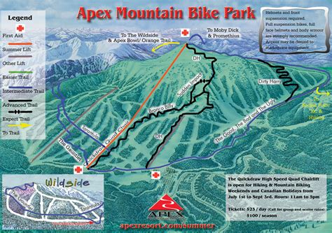 Apex Mountain Resort Biking Ski Trail Map Mappery