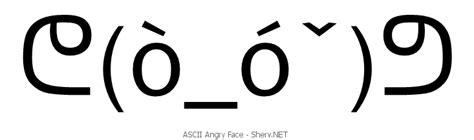 Ascii Angry Face Text Emoticon Free Text And Ascii Emoticons