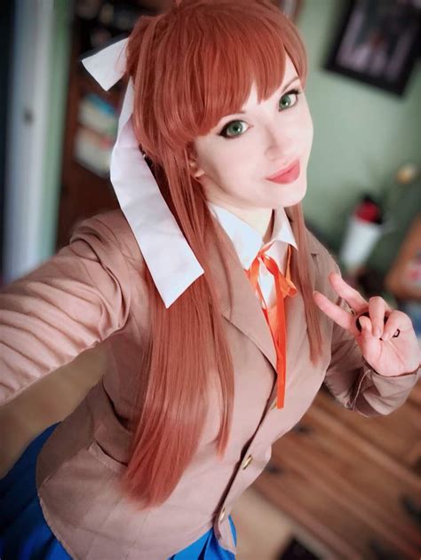 Monika Cosplay Featurecosplay Doki Doki Literature Club Amino