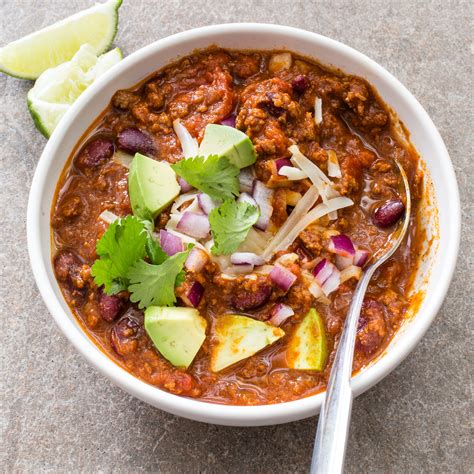 Add half of the ground beef and cook over high heat, breaking it up with a wooden spoon, until browned, about 5 minutes; Simple Beef Chili with Kidney Beans | America's Test Kitchen