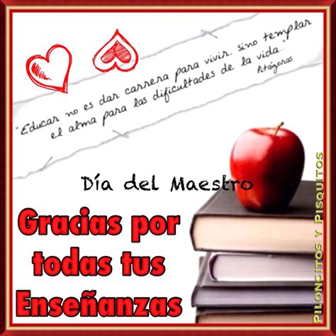 El día del maestro es una celebración muy alegre y muy festejada por todos los estudiantes, por eso en este día tan especial te traemos estas bonitas imagenes y dedicatorias del dia del maestro, para que le envíes a esa persona que te ha estado enseñando lo mejor durante todo este tiempo. 32 Día del Maestro Imágenes, Fotos y Gifs para Compartir ...