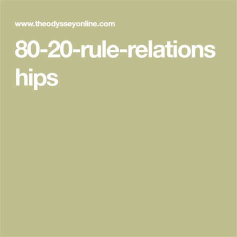80 20 Rule Relationships 80 20 Rule Relationship Sentimental In This