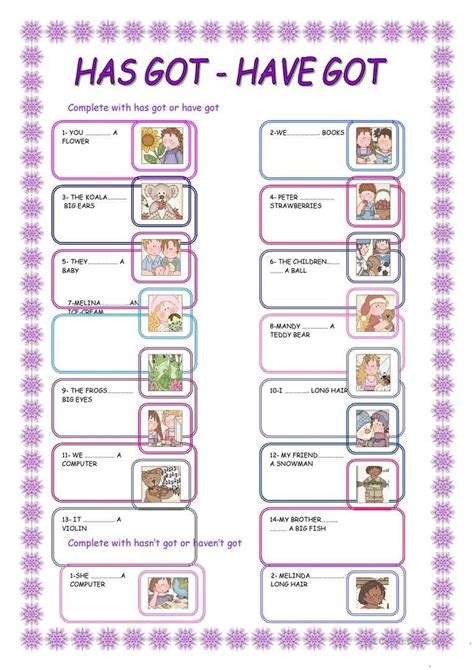 HAS GOT HAVE GOT Worksheet Free ESL Printable Worksheets Made By