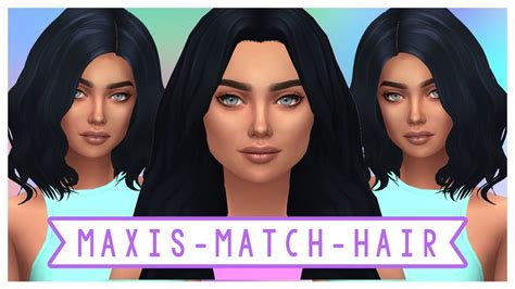 Sims 4 Long Hair With Bangs Maxis Match Idea Hair Bangs Idea