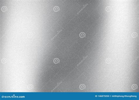 Shiny Brushed Silver Metal Sheet Abstract Texture Background Stock