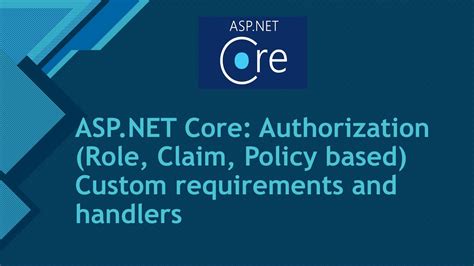 Hissə 39 ASP NET Core Authorization Role Claim Policy based