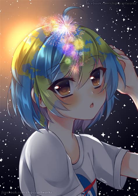 Earth Chan Personification Image By Chipsy 3051299 Zerochan