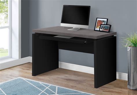 Gray is a colour that followed us through high school. I 7439 - COMPUTER DESK - 48"L / BLACK / GREY TOP By ...