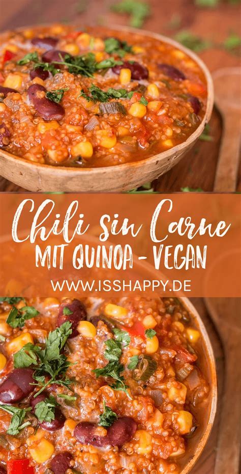 Lecker an bord | 5. Leckeres Chili sin Carne mit Quinoa - vegan, soja- und ...