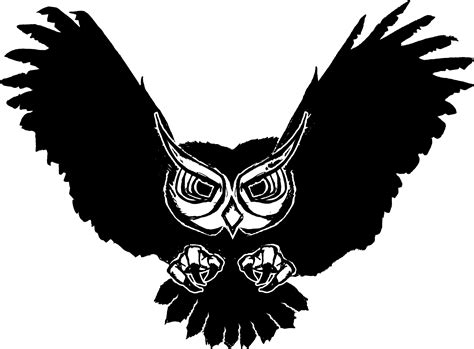 Owl Black And White Clip Art