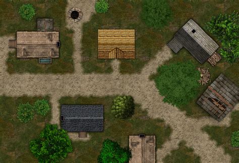 A Village Battle Map I Made With Illwinters Floorplan Generator A