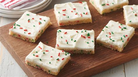 Contains 2% or less of: Easiest-Ever Holiday Sugar Cookie Bars Recipe - Pillsbury.com