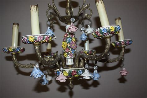 This is an easy project requiring the most basic. Vintage Capodimonte 6 Arm Chandelier Made in Spain ...
