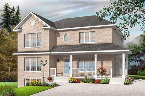 Separated spaces are typically are connected to the main house for security and economy. Traditional Style Triplex Multi-Family House Plan ...