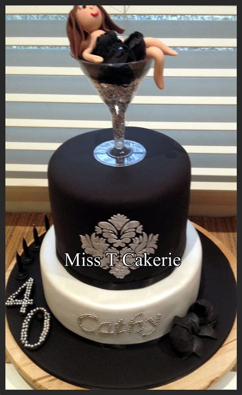 A swedish woman presents her birthday cake on her 40th birthday. 40th Birthday Cake | Beautiful two tier birthday cake with ...