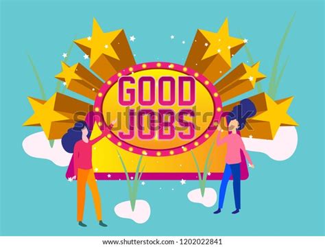 Good Jobs Beautiful Greeting Card Background Stock Vector Royalty Free