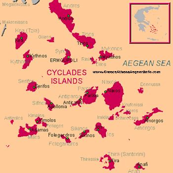 Greek Islands At A Glance The Cyclades Islands P