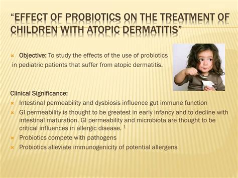 Ppt Atopic Dermatitis Eczema And Probiotics Powerpoint