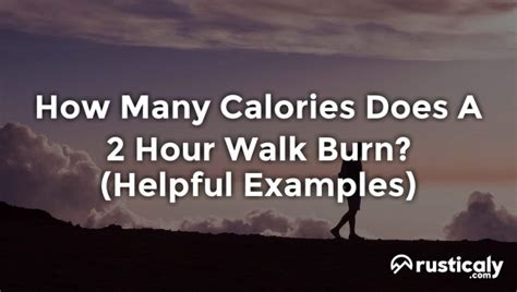 How Many Calories Does A 2 Hour Walk Burn Finally Understand