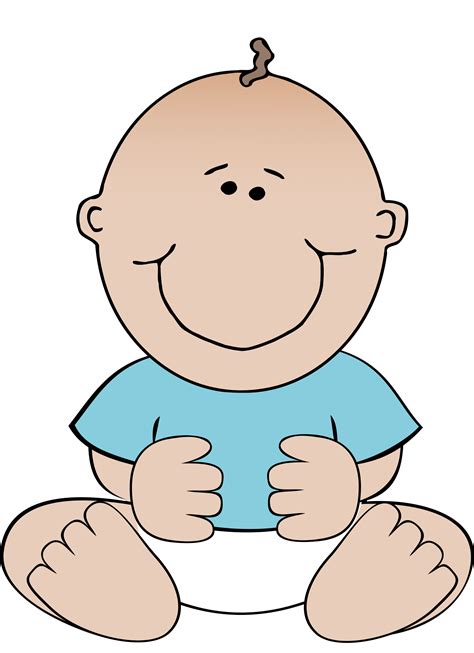 Baby Boy Sitting Vector Clipart Image Free Stock Photo Public