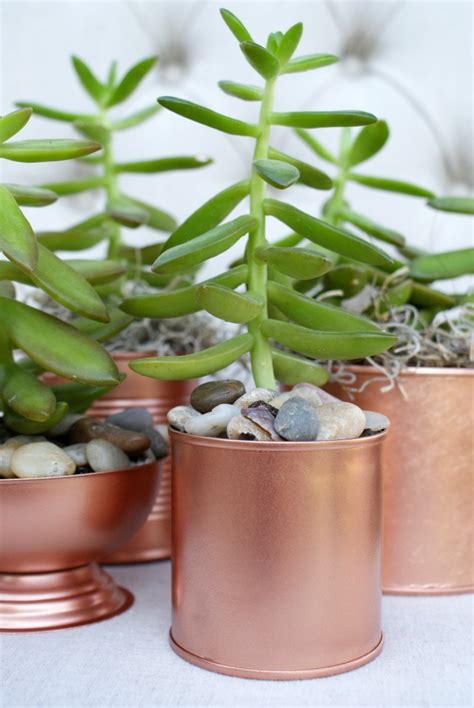 Diy Faux Copper Planters Dimples And Tangles