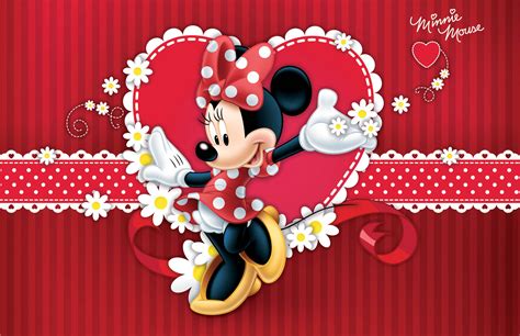 Lovely Minnie Mouse In Red Dress Wallpapers Hd Background Wallpapers