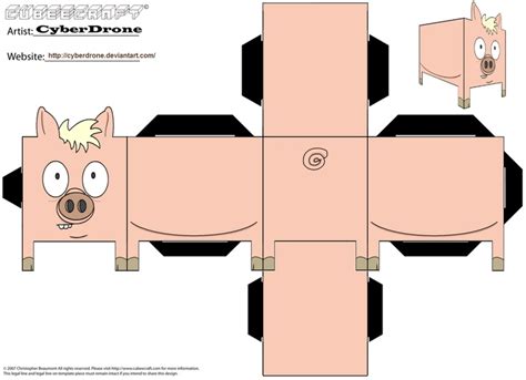 6 Best Images Of Printable Pig Craft Pig Template To Print Minecraft