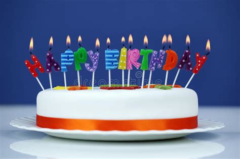 This is the beautiful gift you can give online. Happy Birthday Candles On A Cake Stock Photo - Image of ...