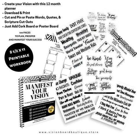 Vision Board Book 2021 Best Seller Manifest Your Vision Etsy