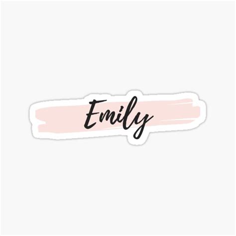 Name Emily Stickers Redbubble