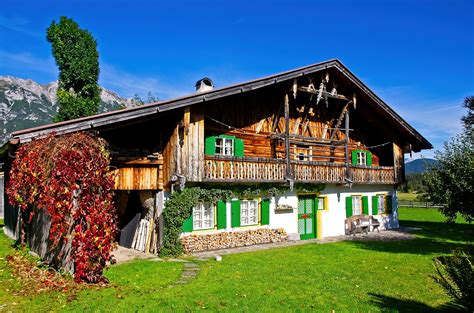 Old Traditional Farmhouse In Tyrol Leutasch Village North Tyrol