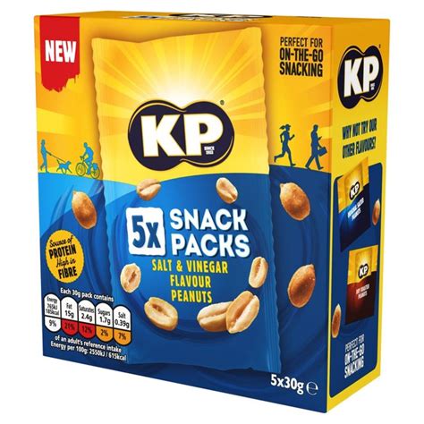 Kp Salt And Vinegar Peanuts 5 X Snack Packs Morrisons