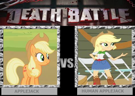 Death Battle Applejack Vs Human Applejack By Hunterxcolleen On Deviantart