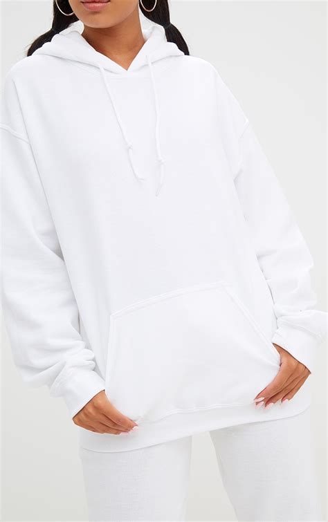 White Ultimate Oversized Hoodie Tops Prettylittlething