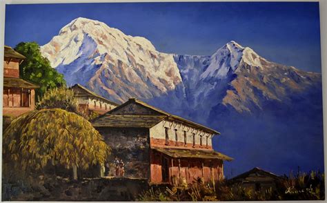 Paintings From Nepal Nepalese Landscape World Famous Painters