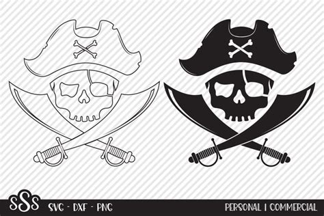 Pirate Skull And Crossed Swords Bundle Svg Cut 2016003