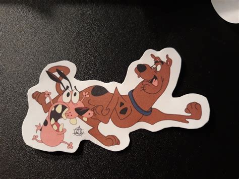 Scooby Doo Meets Courage The Cowardly Dog Stickers 5 To Etsy