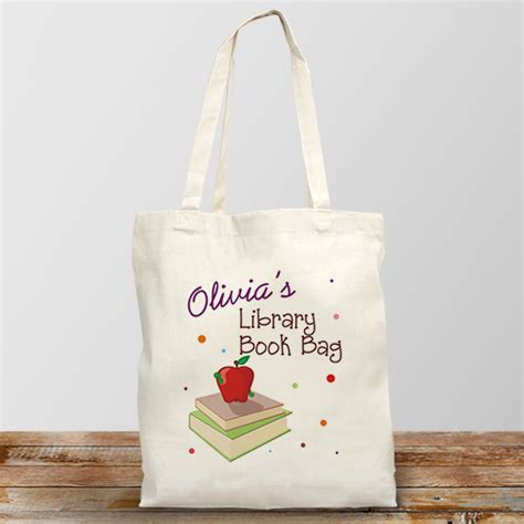 Personalized Library Book Bag Tsforyounow