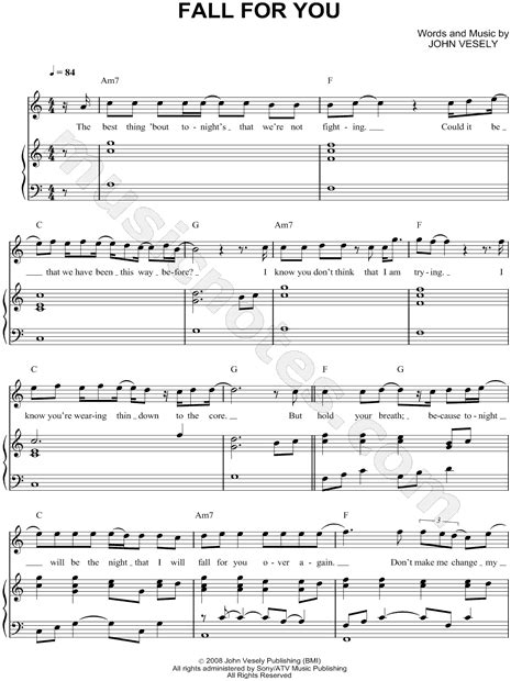 Music video by secondhand serenade performing fall for you. Secondhand Serenade "Fall for You" Sheet Music in C Major ...