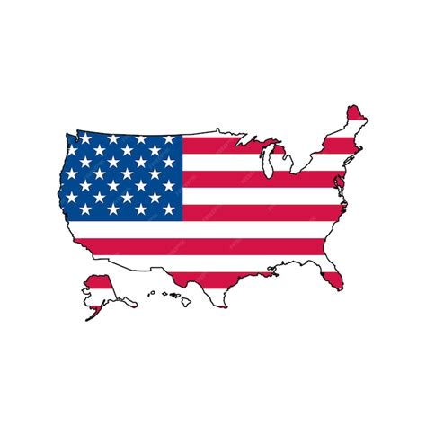 Premium Vector Usa Flag Map Vector