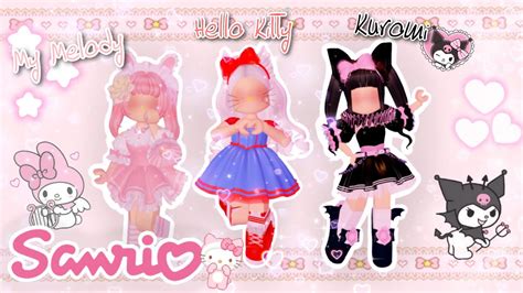 Dressing Up As Sanrio Characters In Royale High ~ Part 1 ~ Hello Kitty My Melody Kuromi