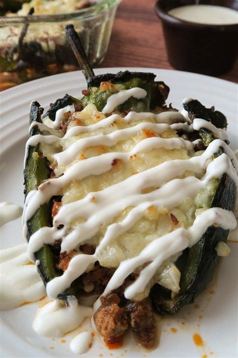 These Baked Chiles Rellenos Are Made W Roasted Poblano Peppers Stuffed
