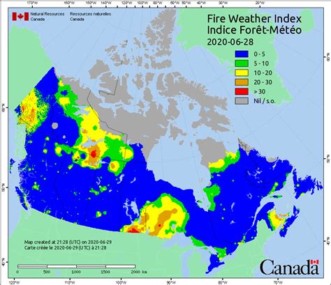 Canadian Wildland Fire Information System Fire Weather Maps