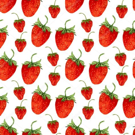 Pattern With Red Strawberries Stock Vector Image By ©m Ion 77866108
