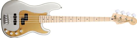Deluxe Active P Bass Special Maple Fretboard Blizzard Pearl Ply Beveled Gold Vinyl