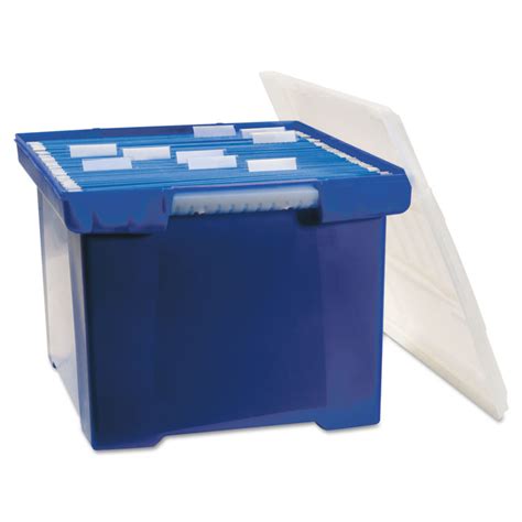 Plastic File Tote Storage Box By Storex Stx61554u01c